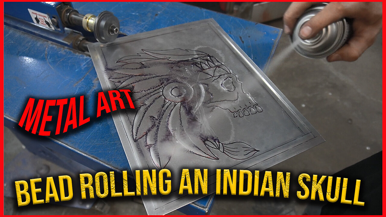 Bead Rolling a chief skull | metal art | Metal fabrication |