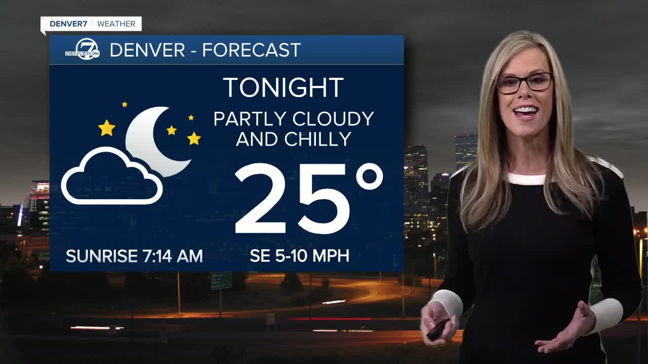 Chilly tonight, snow for Colorado tomorrow