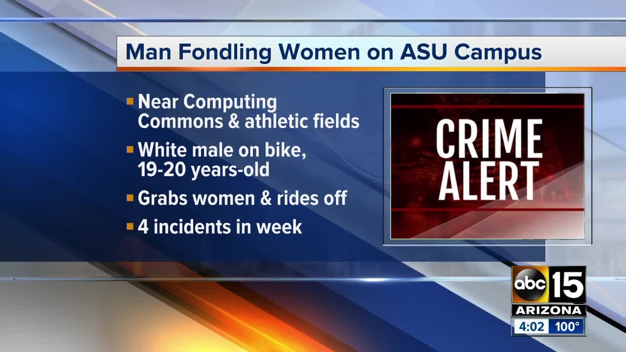 Suspect wanted after series of gropings on ASU Tempe campus