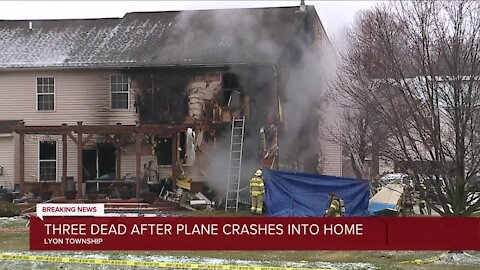 3 dead after plane crashes into home in Lyon Township