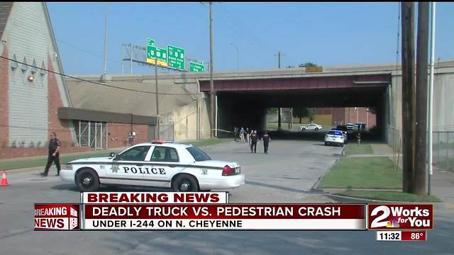 1 dead after 3 struck by pickup in Tulsa