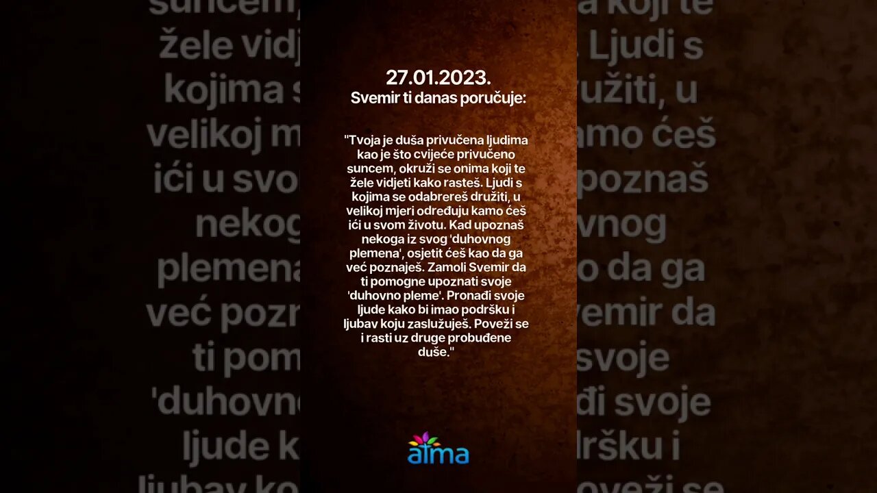 Poruka Svemira 27.01.2023. 💙