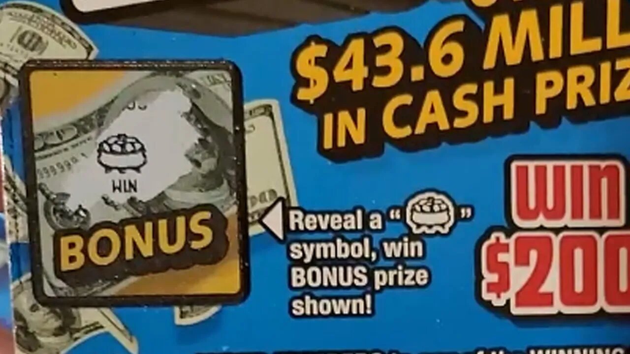 WINNING Scratch Off Ticket Bluegrass Blowout Kentucky Lottery!