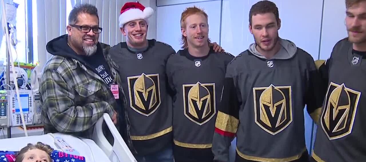 Vegas Golden Knights visit sick kids at UMC