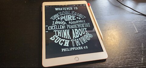 Take a break scrolling and watch me draw letters in Procreate Philippians 4:8 2