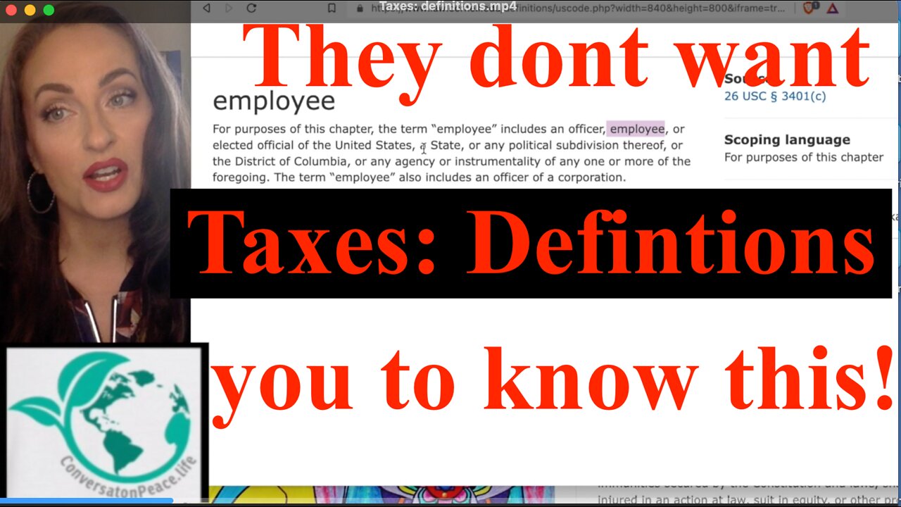 Taxes: They don't want you to know- Definitions