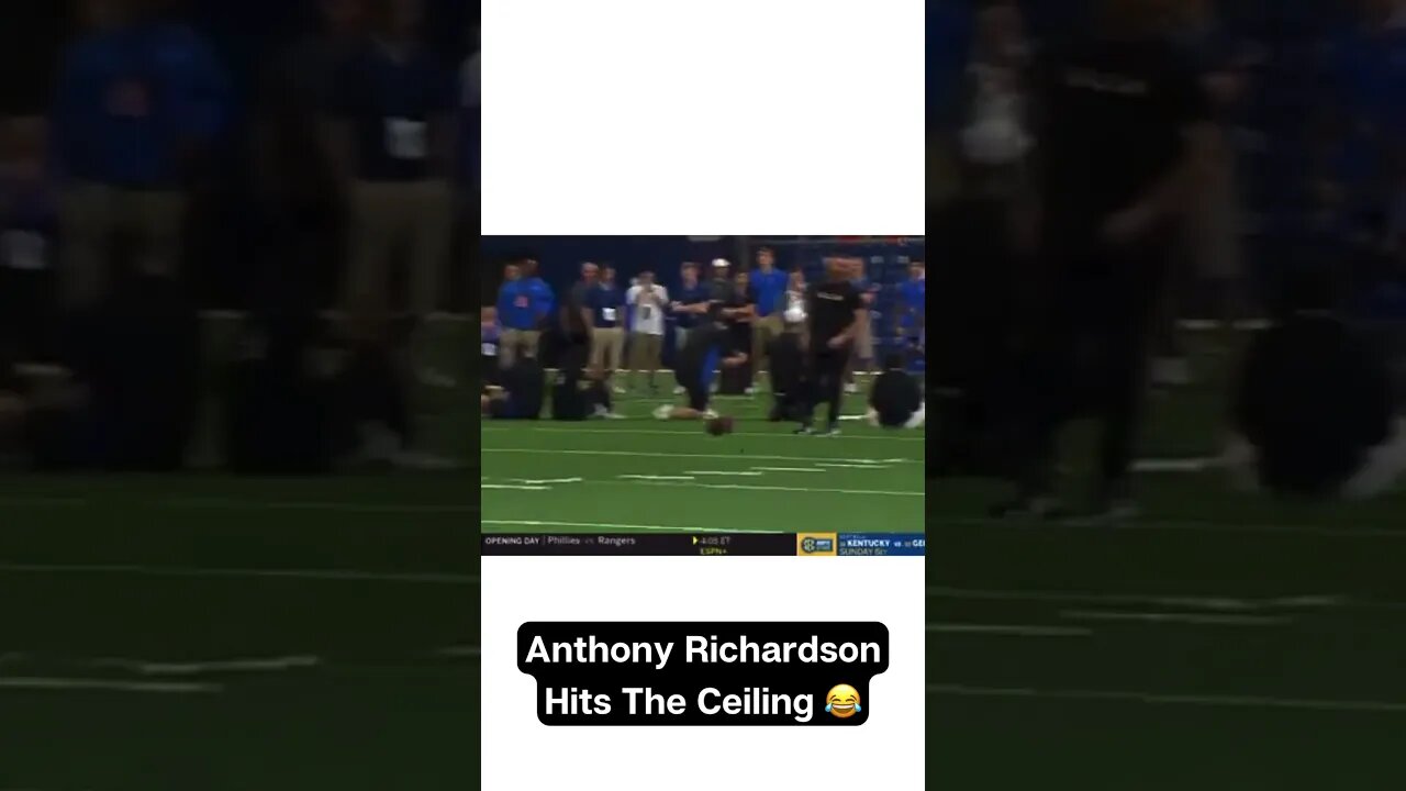 Anthony Richardson Hits The Ceiling At His Pro Day 😂