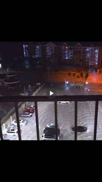 A view from a balcony in St. Pete Beach, Florida, captured just hours before Hurricane Helene.