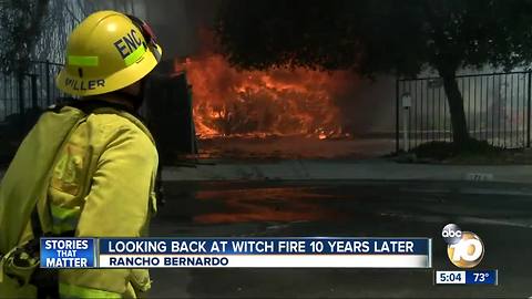 Looking back at San Diego's Witch Fire 10 years later