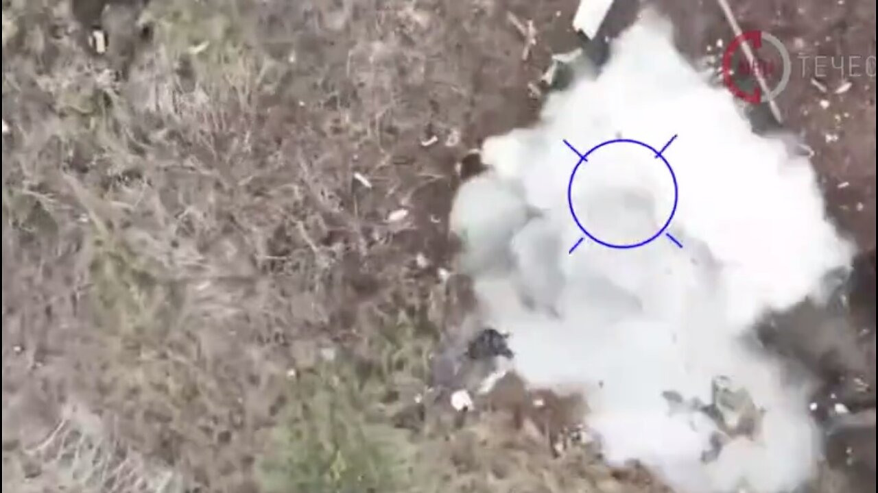 Russian drone drops and fpv drones on Ukrainian position near Berestovoy on the flank of Artyomovsk