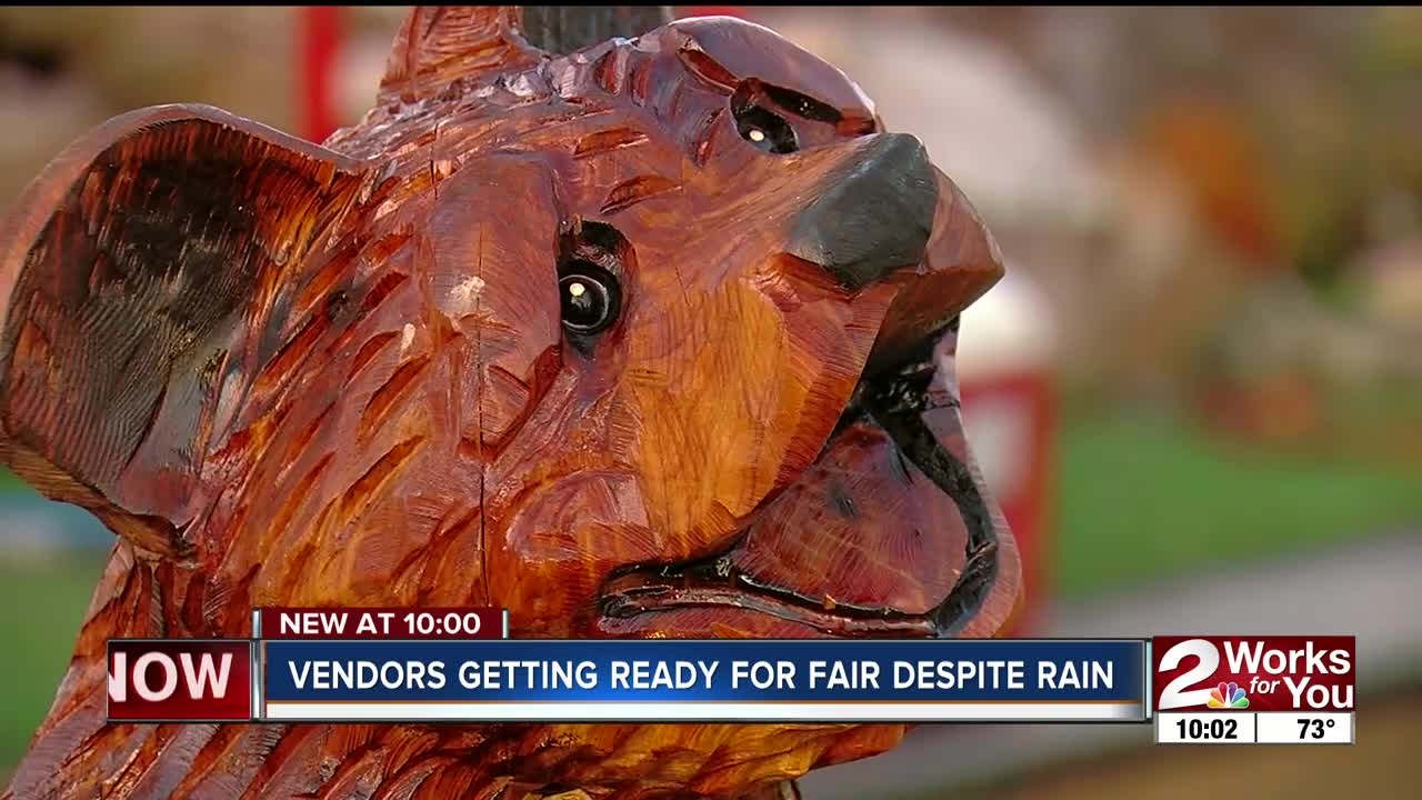 Vendors get ready for day 1 Tulsa State Fair