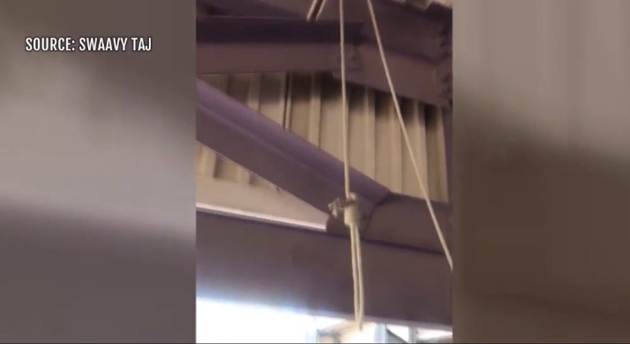 Noose seen under bleachers at Canyon Springs High School