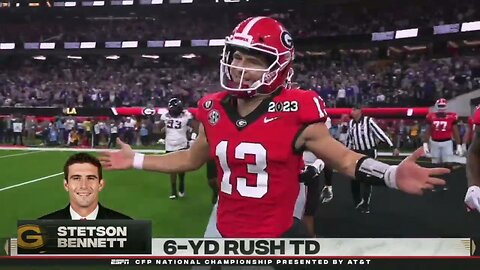 Stetson Bennett shrugs after scoring easiest TD of his life vs TCU