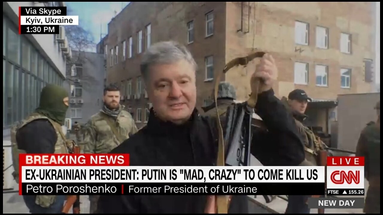 Fmr. Ukrainian President Takes Up Arms Alongside Civilian Defense Forces