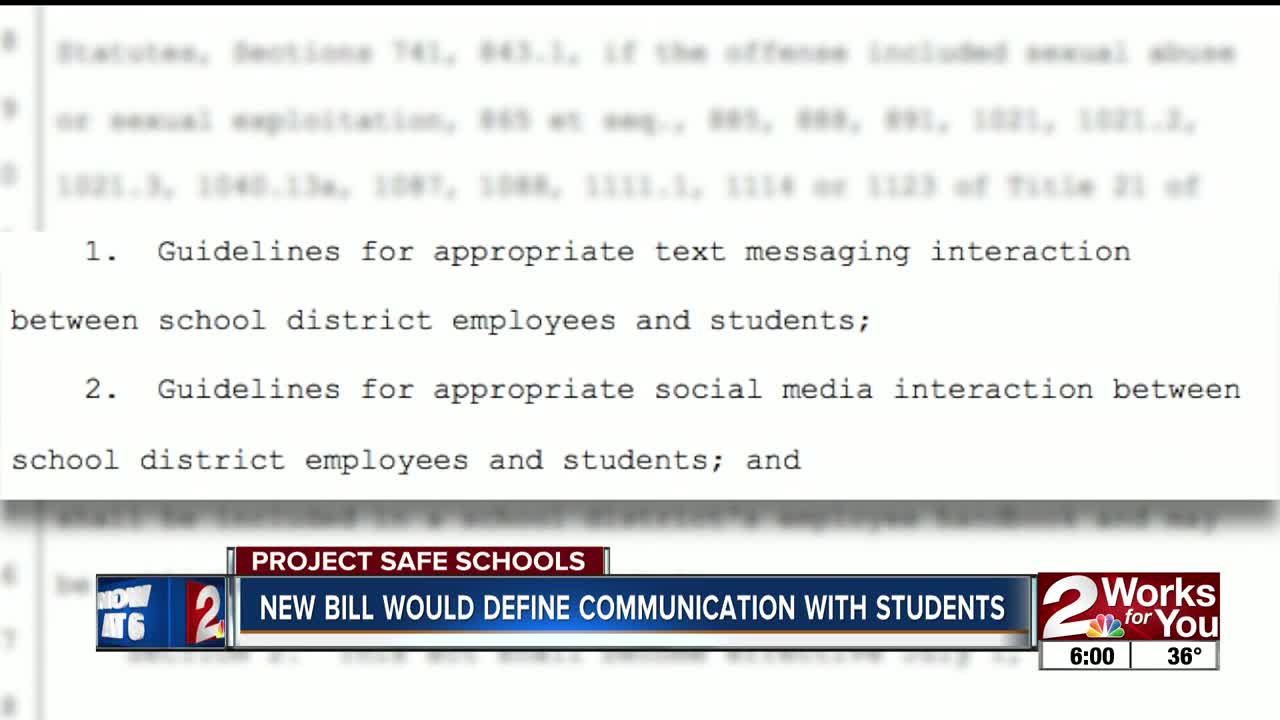 New bill would define communication with students