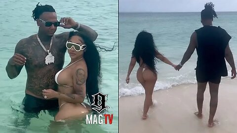 "Maybe I Am Preggo" Moneybagg Yo's "GF" Ari Fletcher Convinces Him To Jump In The Ocean! 🌊