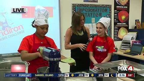 Students compete in Gridiron cooking challenge