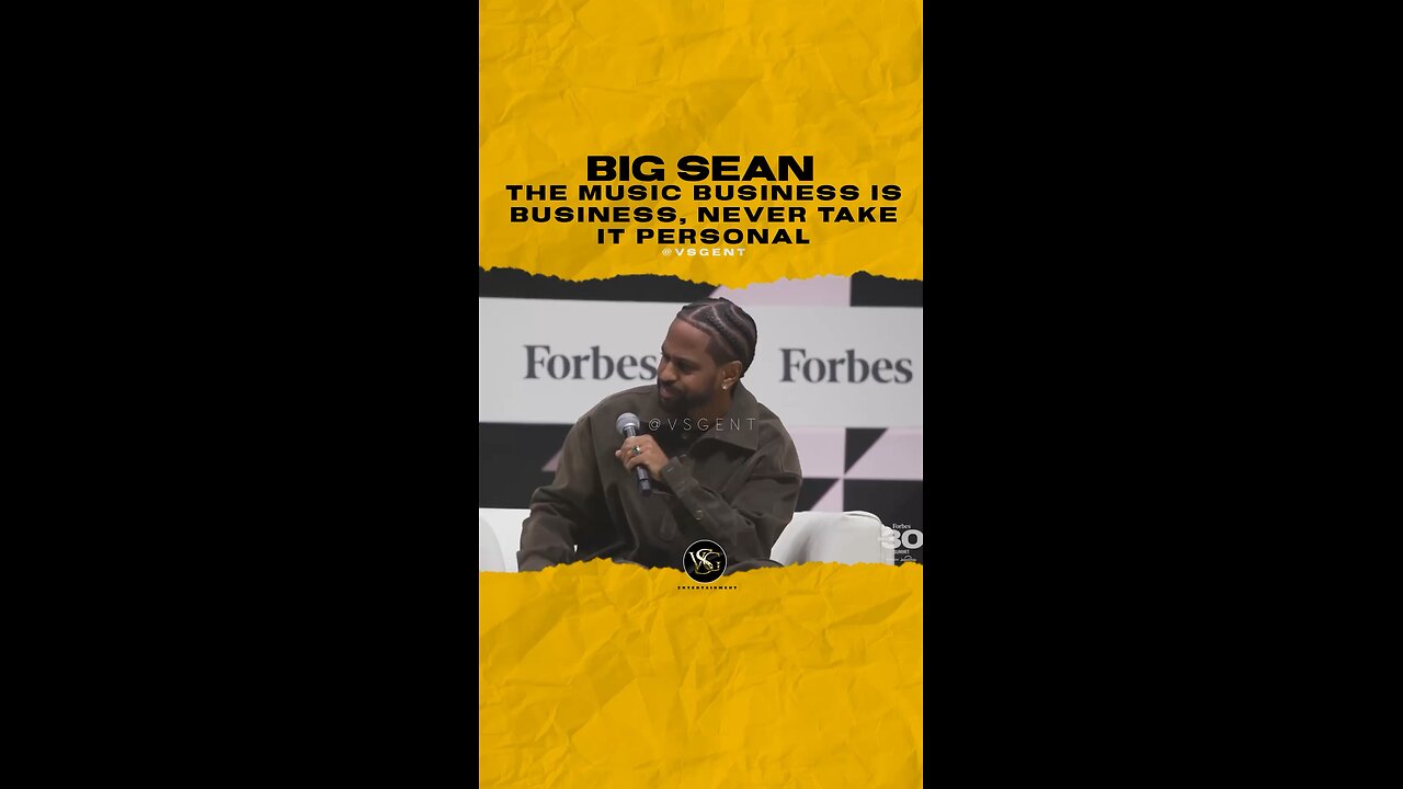 @bigsean The music business is business, never take it personal