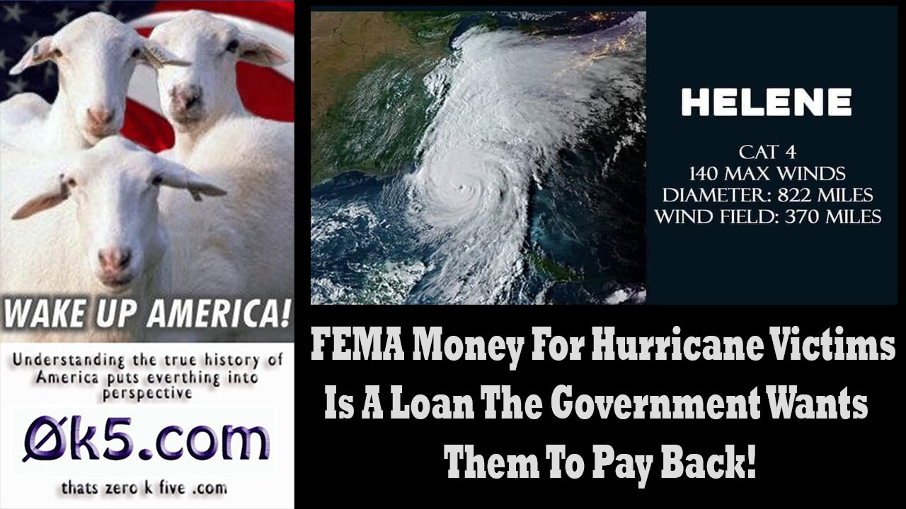 FEMA Money For Hurricane Victims Is A Loan The Government Wants Them To Pay Back!