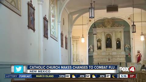 Catholic Church announces 'no touching' policy to combat flu