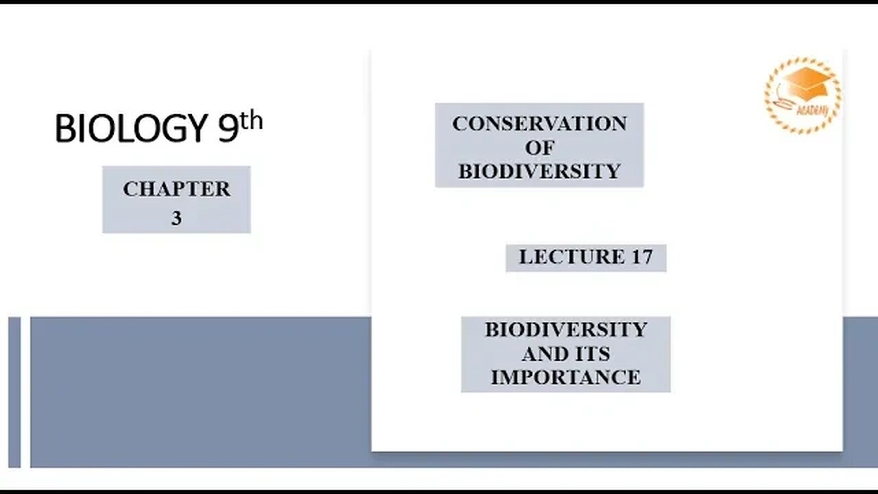 Biology| Class 9| Lecture 17| Conservation of Biodiversity