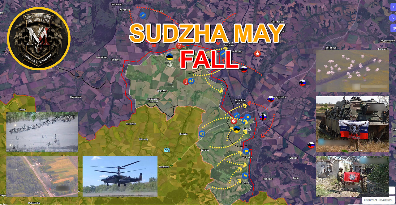 Sudzha Has Been Encircled⚔️ Serhiivka Has Fallen⚔️ Military Summary And Analysis For 2024.08.07