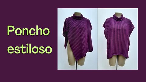 Poncho muito rápido e fácil de fazer