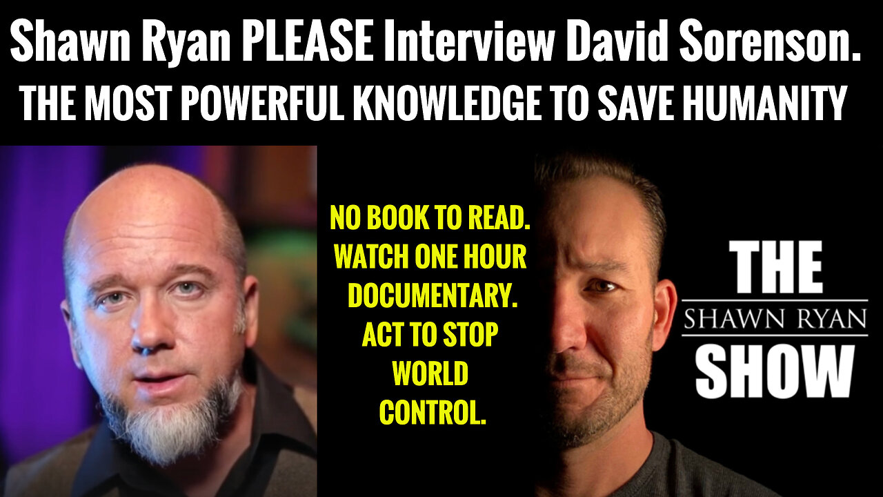 All human races need to know David Sorenson of STOP WORLD CONTROL