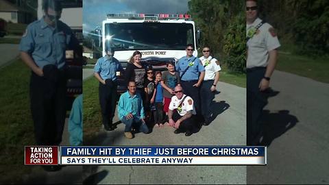 Community gives back to family after thieves steal presents