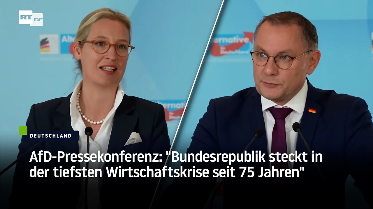 AfD-Pressekonferenz: "Bundesrepublik steckt in der tiefsten Wirtschaftskrise seit 75 Jahren"