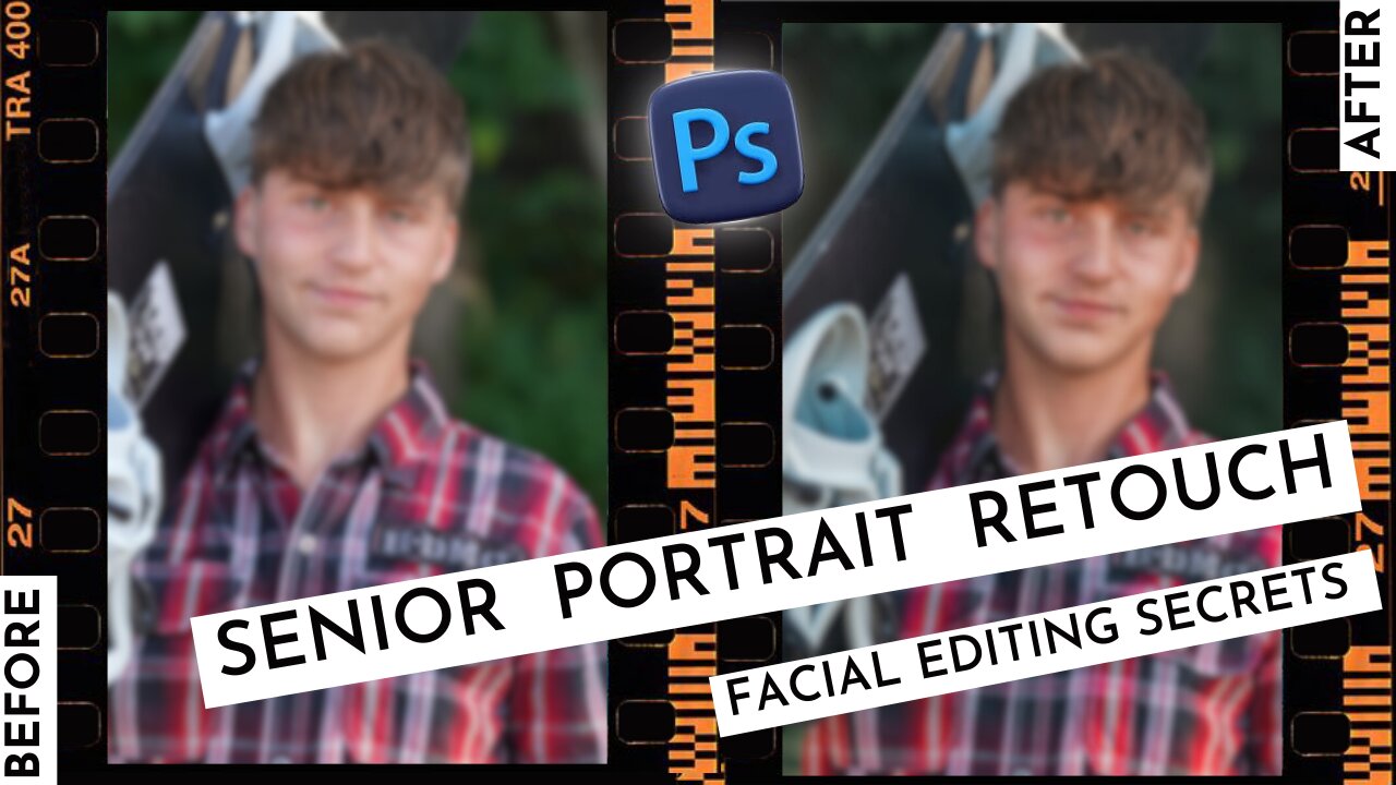 Senior Photo Editing and Facial Retouching in Photoshop and Nik Collection Plugin Tutorial