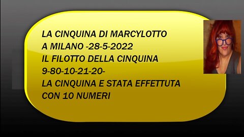 BUONA DOMENICA CON LA CINQUINA DI MILANO.