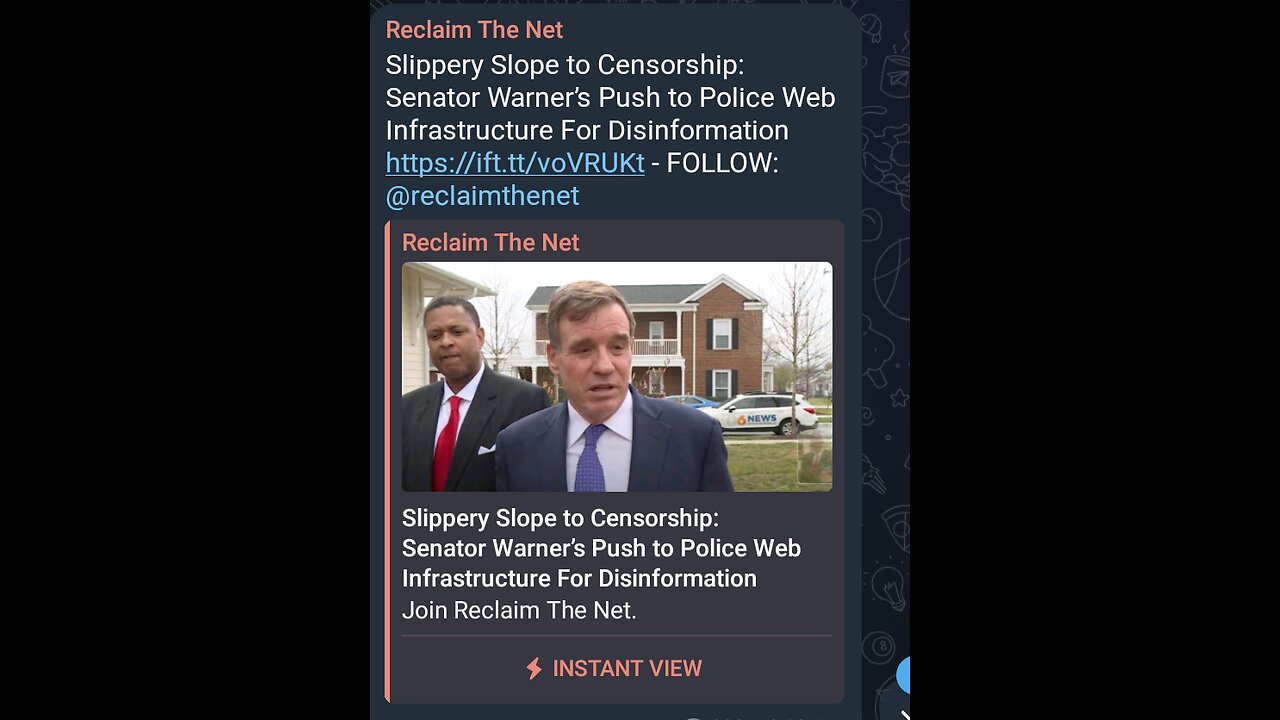 News Shorts: Senator Warner versus Disinformation