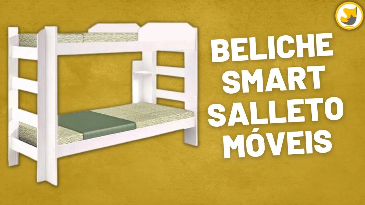 Cama Beliche Smart Salleto Móveis para Colchão 188×88