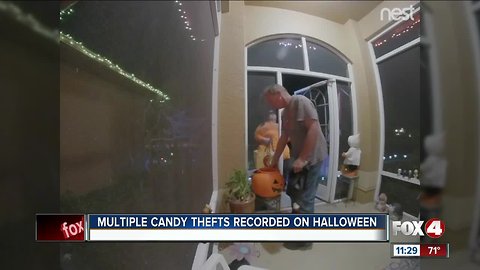 Adults seen stealing Halloween candy in Cape Coral