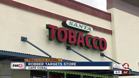 Robber targets smoke shop