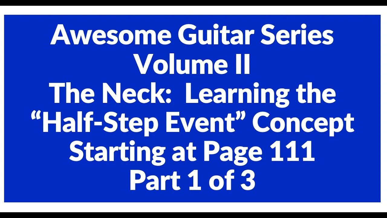 Half step events for single strings Part 1