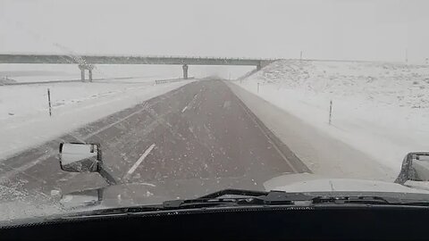 ❄️❄️🔥 I-80 Snowstorm Wyoming "Marching Powder" | Red Hurricane Team Truckers ❄️❄️🔥