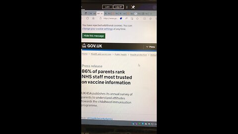 86 % parents apparently trust NHS childhood vaccinations UK government news 20/03/2024