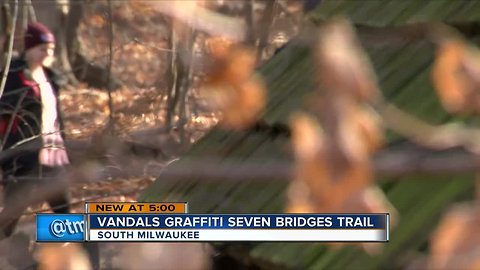 Locals upset over graffiti at South Milwaukee trail