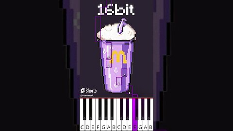 Grimace Shake but every time more and more bits (@musicoscinicos) - Octave Piano Tutorial