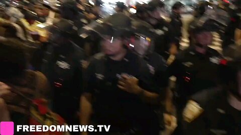 Breaking News Protesters stormed Kamala event and started to attack police