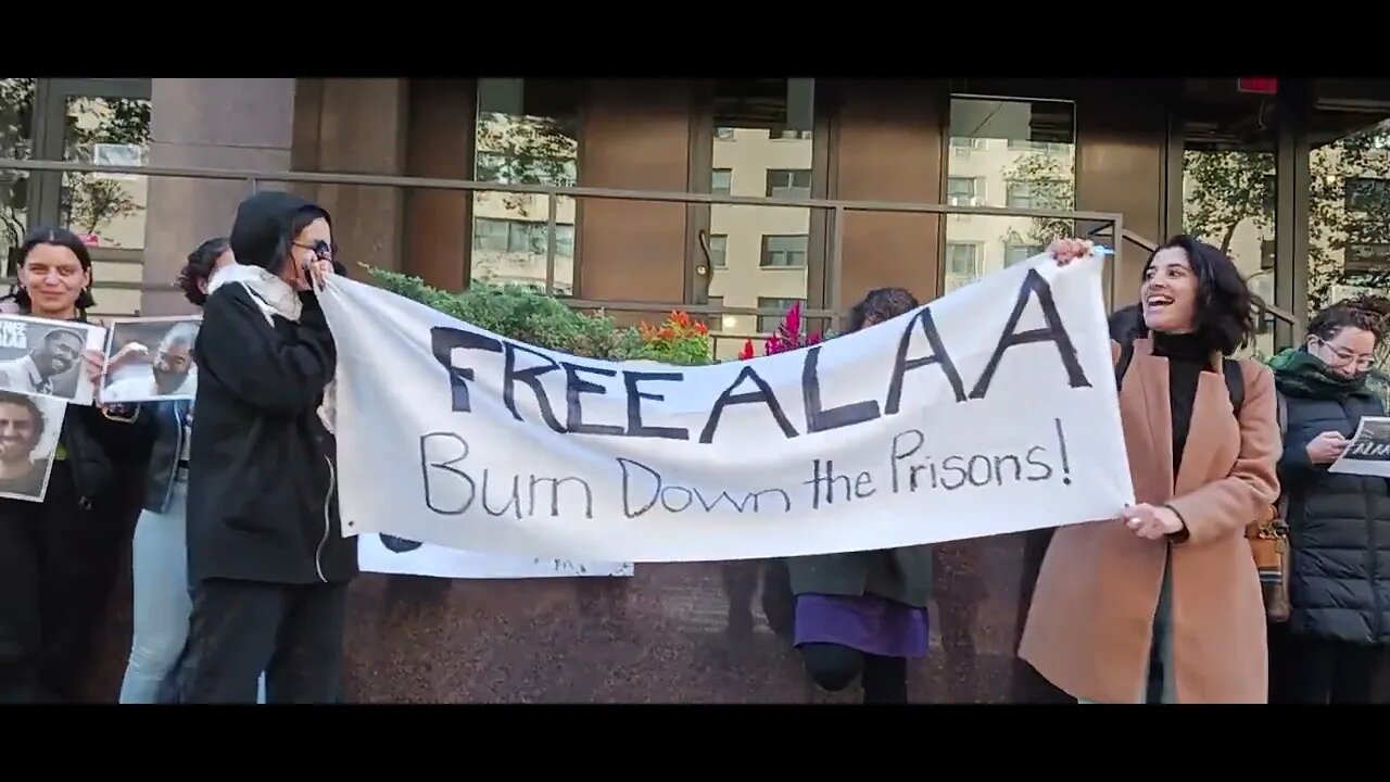 The NYC Urgent Action for the Freedom of Alaa at British Consulate 11/9/22 hosted by @WOLPalestine