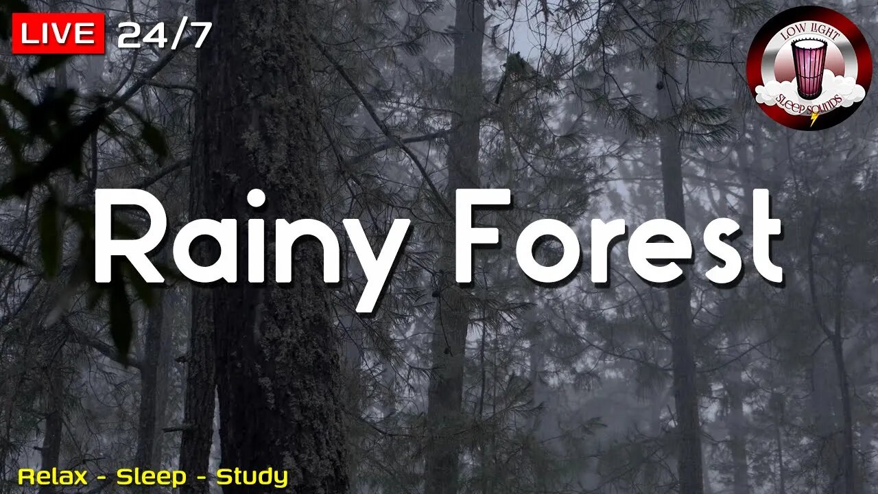 🔴☔ Soothing Rain Sounds For Sleep | DARK SCREEN | Fall Asleep in 2 Minutes | Relax, Sleep Study