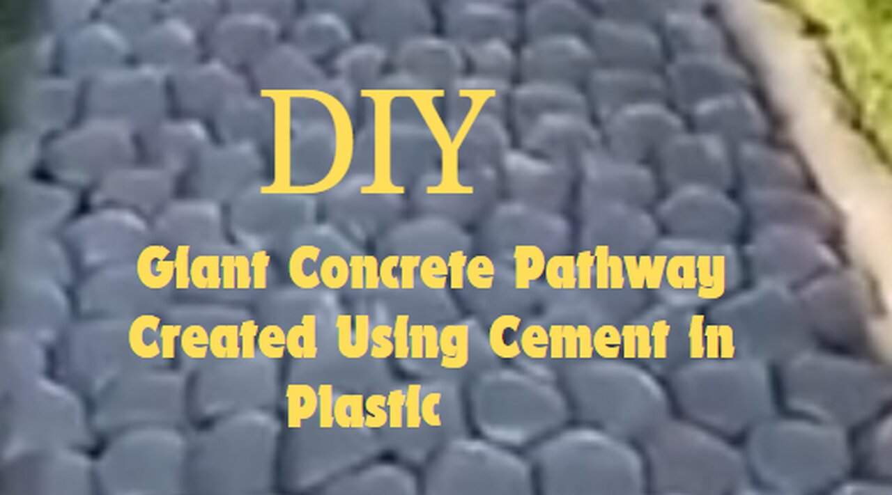 DIY : Giant Concrete Pathway Created Using Cement in Plastic Bags