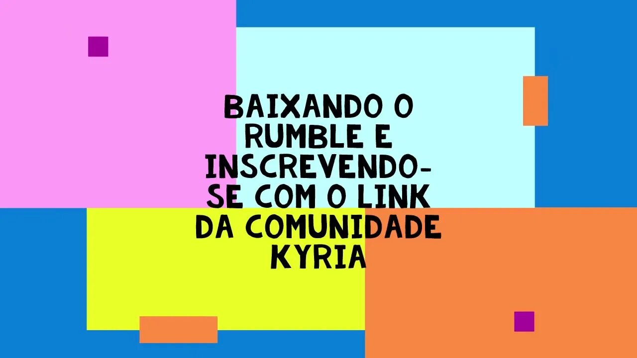 Inscreva-se em nosso Rumble – Link na descrição do vídeo