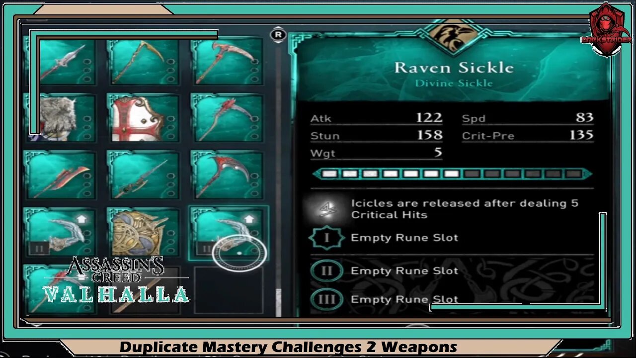 Assassin's Creed Valhalla- Duplicate Mastery Challenges Weapons