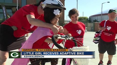 Wisconsin girl receives adaptive bike