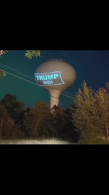 MASSACHUSETTS RESIDENT PROJECTS🇺🇸📡🏭TRUMP 2024 SIGN ON TOWN WATER TOWER📡🏭💫