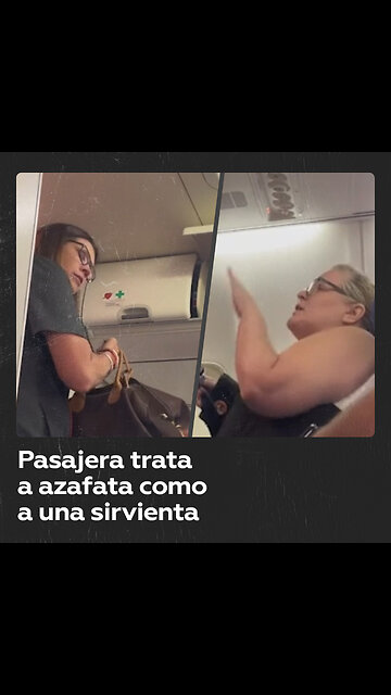 Una pasajera pide a la azafata que haga todo por ella